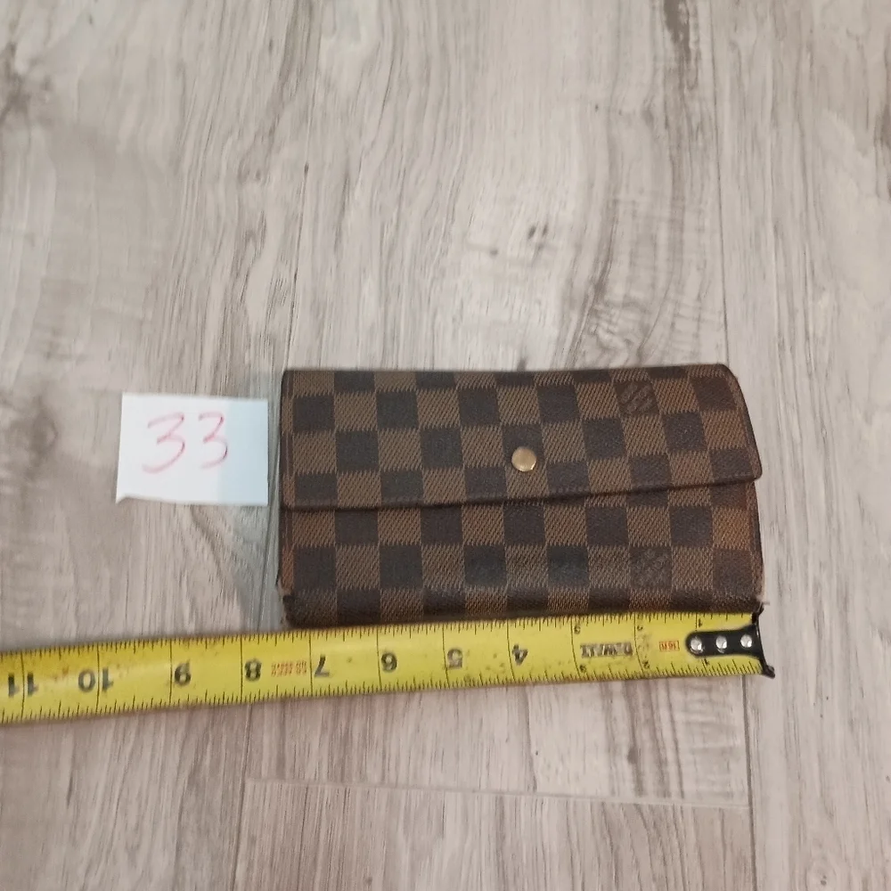 Checkered Brown and Black Wallet
